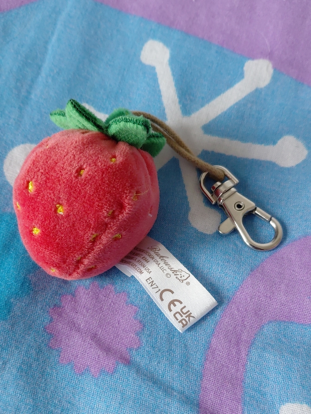 Bukowski Plush Strawberry Keychain Bag Charm